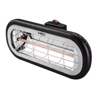 Infravörös fűtő NEO TOOLS 90-032, 2000W, IP55, Alacsony káprázás, sárga lámpa, raktárak és építkezések padlójának és területeinek fűtésére.