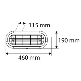 Infravörös fűtő NEO TOOLS 90-032, 2000W, IP55, Alacsony káprázás, sárga lámpa, raktárak és építkezések padlójának és területeinek fűtésére.