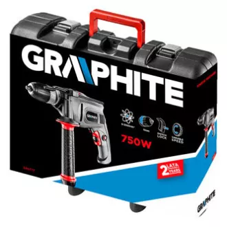Fúró 58G726, elektromos, 230V, 650W, ütve, 3000 fordulat/perc, grafit
