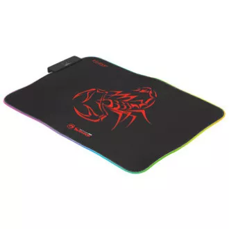 RGB egérpad, MG8, gaming, fekete, 350 x 250 mm, 3 mm, Marvo, RGB háttérvilágítás