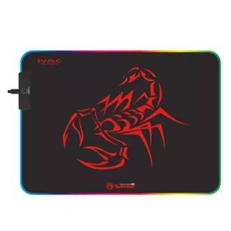 RGB egérpad, MG8, gaming, fekete, 350 x 250 mm, 3 mm, Marvo, RGB háttérvilágítás