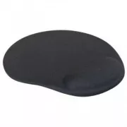 Egérpad, ergonomikus, zselés, fekete, logó, ELADÓ