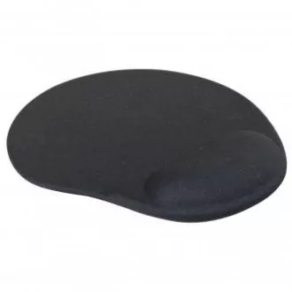 Egérpad, ergonomikus, zselés, fekete, logó, ELADÓ