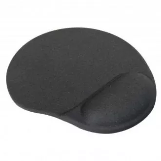 Egérpad, ergonomikus, zselés, fekete, logó, ELADÓ