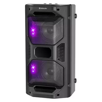 Defender Speaker Rage, Li-Ion, 2.0, 50W, fekete, hangerőszabályzó, LED háttérvilágítás, BT 5.0, TWS, távirányító, 45Hz