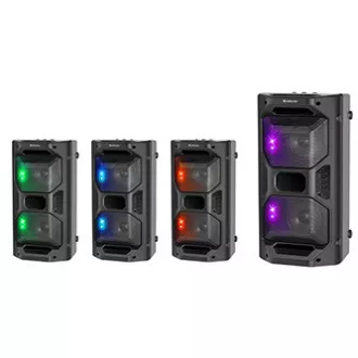 Defender Speaker Rage, Li-Ion, 2.0, 50W, fekete, hangerőszabályzó, LED háttérvilágítás, BT 5.0, TWS, távirányító, 45Hz