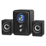 Defender hangszórók V11, 2.1, 11W, fekete, hangerőszabályzó, bekapcsoló gomb, basszus és magas hangok beállítása, 40Hz~18kHz