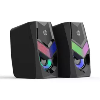 HP hangszórók DHE-6000, 2.0, 6W, fekete, hangerőszabályzó, asztali, 3,5 mm-es jack (USB), háttérvilágítás, 160Hz-20KHz HP hangszórók DHE-6000, 2.0, 6W, fekete, hangerőszabályzó, asztali, 3,5 mm-es jack (USB), háttérvilágítás, 160Hz-20KHz