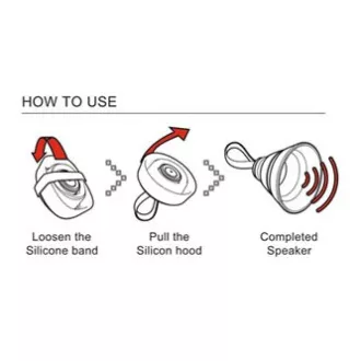 YZSY Bluetooth hangszóró SALI, 1.0, 3W, piros, hangerőszabályzó, összecsukható, vízálló, ELADÓ