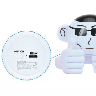 Promate Bluetooth hangszóró Ape, Li-Ion, 1.0, 3W, fehér, gyerekeknek, telefontartó, ELADÓ