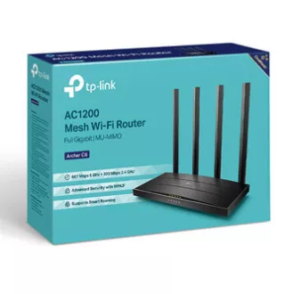 TP-LINK router Archer C6 V3 2.4GHz és 5GHz, extender, hozzáférési pont, IPv6, 1200Mbps, külső fix antenna, 802.11ac, Gigabit pr, 802.11ac, Gigabit pr, IPv6, 1200Mbps, 802.11ac.