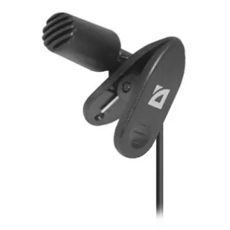 Defender, csíptethető mikrofon, MIC-109, hangerőszabályzó nélkül, fekete, kihangosítás