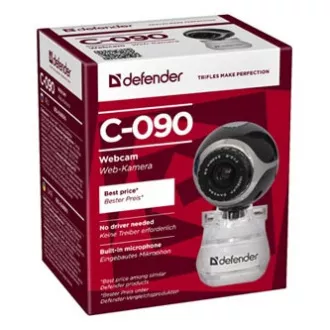 Defender C-090 webkamera, fekete 0,3 Mpix, USB 2.0, laptophoz/LCD-hez Defender C-090 webkamera, fekete 0,3 Mpix, USB 2.0, laptophoz/LCD-hez