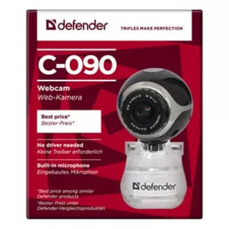 Defender C-090 webkamera, fekete 0,3 Mpix, USB 2.0, laptophoz/LCD-hez Defender C-090 webkamera, fekete 0,3 Mpix, USB 2.0, laptophoz/LCD-hez