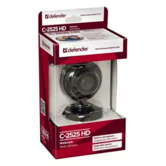 Defender C-2525HD webkamera, fekete 2 Mpix, USB 2.0, laptophoz/LCD-hez
