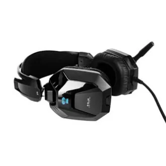 E-blue Cobra H 948 játék headset mikrofonnal, vezetékes, fekete, 2x 3,5 mm-es jack csatlakozóval