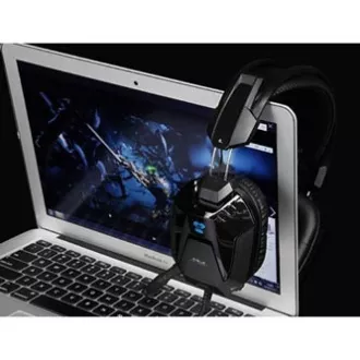 E-blue Cobra H 948 játék headset mikrofonnal, vezetékes, fekete, 2x 3,5 mm-es jack csatlakozóval
