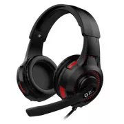 Genius HS-G600V fejhallgató mikrofonnal, vezetékes, fekete, 2.0, játék fejhallgató, 40 mm-es meghajtók, 2x 3,5 mm-es jack   USB