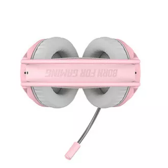 Marvo HG8936 fejhallgató mikrofonnal, vezetékes, rózsaszín, háttérvilágítás, 3,5 mm-es jack   USB