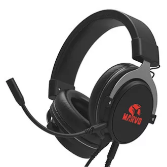 Marvo HG9052 fejhallgató mikrofonnal, vezetékes, fekete, 7.1 (virtuális), piros háttérvilágítás, 7.1 (virtuális) USB típus