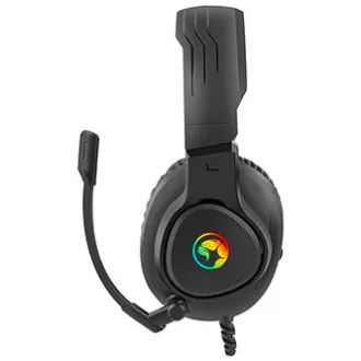 Marvo HG8958 fejhallgató mikrofonnal, vezetékes, fekete, játék, 3,5 mm-es jack   elosztó   USB