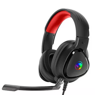 Marvo HG8958 fejhallgató mikrofonnal, vezetékes, fekete, játék, 3,5 mm-es jack   elosztó   USB
