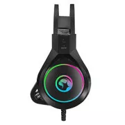 Marvo HG8901 fejhallgató mikrofonnal, vezetékes, fekete, USB