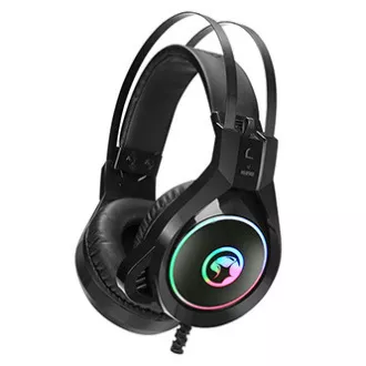 Marvo HG8901 fejhallgató mikrofonnal, vezetékes, fekete, USB