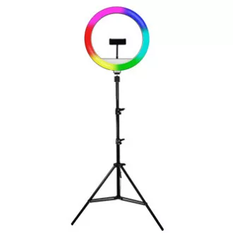 Powerton LIFE RING LIGHT, 13" kerek lámpa, szín és intenzitás beállítás, telefontartó és állvány, ELADÓ
