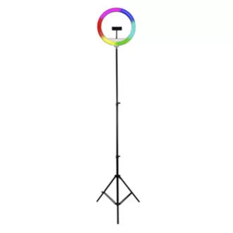 Powerton LIFE RING LIGHT, 13" kerek lámpa, szín és intenzitás beállítás, telefontartó és állvány, ELADÓ