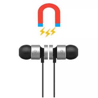 Powerton LIFE ARIVO vezeték nélküli bluetooth fejhallgató, fekete és ezüst színben