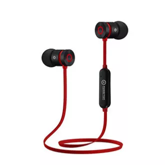 Powerton LIFE ARIVO vezeték nélküli bluetooth fejhallgató, fekete és piros színben