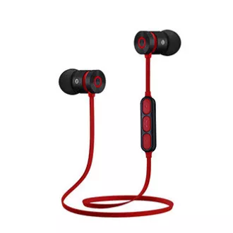 Powerton LIFE ARIVO vezeték nélküli bluetooth fejhallgató, fekete és piros színben