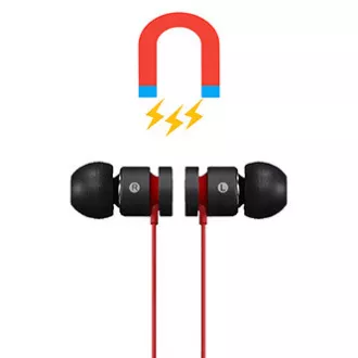 Powerton LIFE ARIVO vezeték nélküli bluetooth fejhallgató, fekete és piros színben