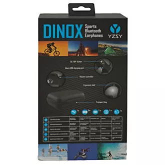 YZSY DINOX fejhallgató mikrofonnal, vezeték nélküli, fekete, bluetooth, bluetooth