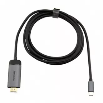 USB (3.1) hub 1 portos, 49144, szürke, kábel hossza 1,5 m, Verbatim, USB C HDMI adapterhez