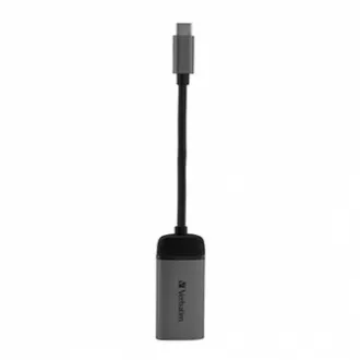 USB (3.1) hub 1 port, 49143, szürke, kábel hossza 10cm, Verbatim, 1x HDMI