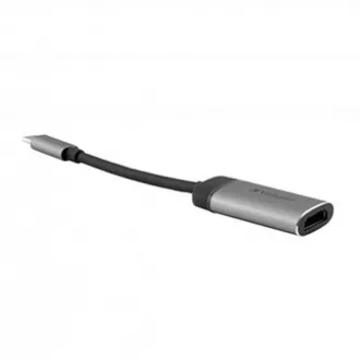 USB (3.1) hub 1 port, 49143, szürke, kábel hossza 10cm, Verbatim, 1x HDMI