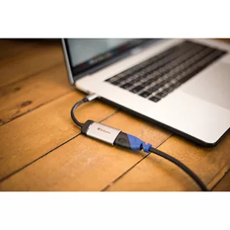 USB (3.1) hub 1 port, 49143, szürke, kábel hossza 10cm, Verbatim, 1x HDMI