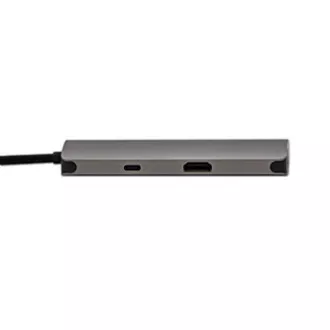 USB 3.1 Type-C dokkolóállomás szürke, teljesen új, HDMI, RJ45, microSD, USB C (PD), 2x USB3.0