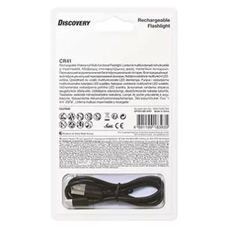 LED zseblámpa, Li-Ion 3,7V/2500mAh, fém, fekete, 650lm, CR41