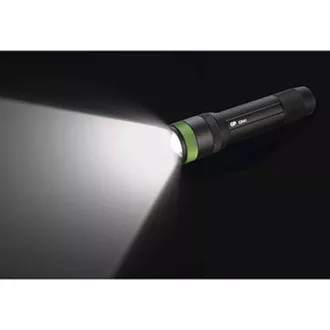 LED zseblámpa, Li-Ion 3,7V/2500mAh, fém, fekete, 650lm, CR41
