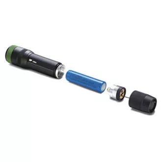 LED zseblámpa, Li-Ion 3,7V/2500mAh, fém, fekete, 650lm, CR41