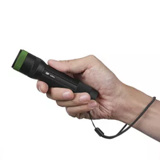 LED zseblámpa, Li-Ion 3,7V/2500mAh, fém, fekete, 650lm, CR41