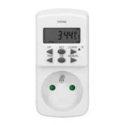 Aljzat elektronikus időzítővel Mini 230V, 50Hz, max. 1800W, fehér, Virone, időzítő, 10 program, 2P Z