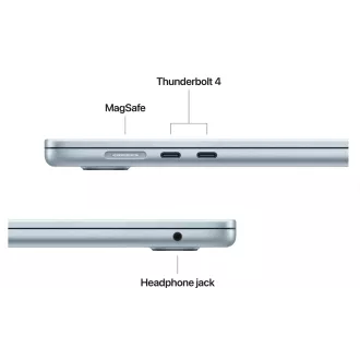 Apple MacBook Air 15.3" 2880x1864/10C M4/10C GPU/16GB/256GB_SSD/US/silver (2025) amerikai verzió billentyűzet