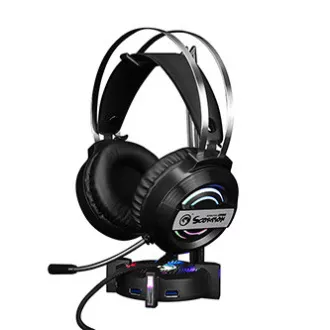 Marvo HZ-04 megvilágított fejhallgató állvány, fekete