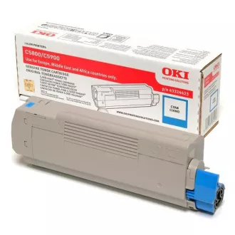 Oki 5550 (43324423) - toner, cyan (azúrkék)