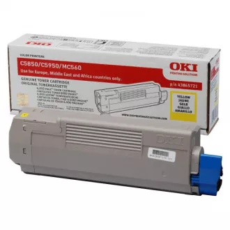 Oki C5850 (43865721) - toner, yellow (sárga)