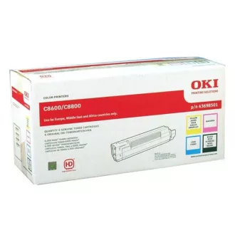 Oki C8600 (43698501) - toner, black + color (fekete + színes) Oki C8600 (43698501) - toner, black + color (fekete + színes)